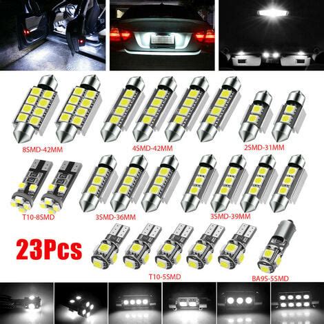 Lot De Ampoules Led Canbus Sans Erreur De Rechange Pour Voiture