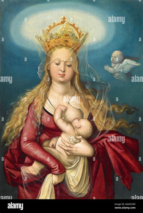 Hans Baldung Grien - the Virgin as Queen of Heaven Suckling the Infant ...