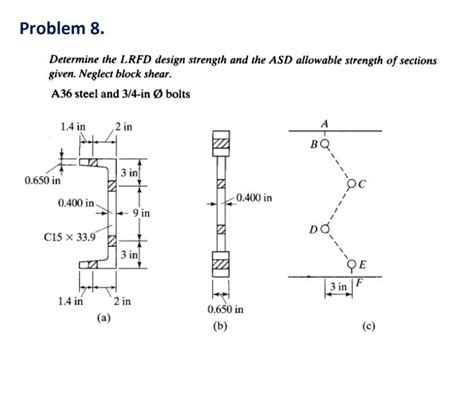 Solved Roblem 6 Determine The Lrfd Design Strength And The