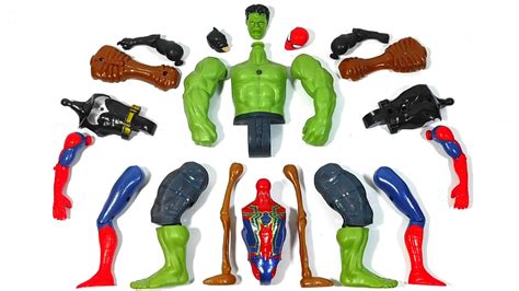 Merakit Mainan Hulk Smash Vs Batman Vs Spider Man Dan Siren Head Toys