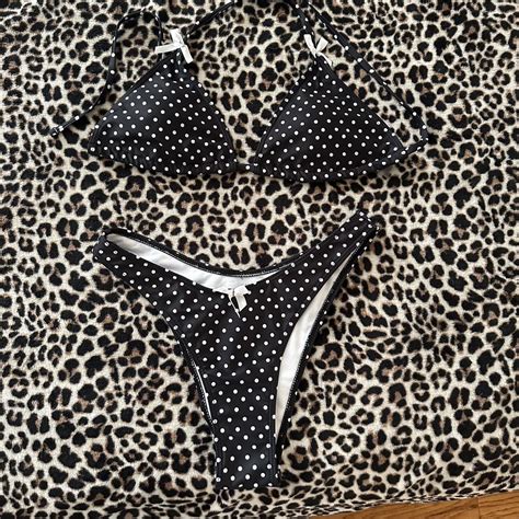 High Waisted 80s Coquette Polka Dot Bikini With Depop