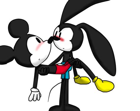 Oswald And Mickey Kiss