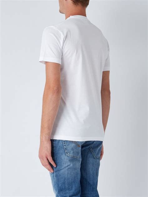 T Shirt Uomo Dsquared2 In Cotone Con Logo Vintage Bianco