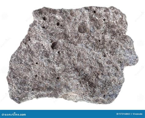 Piece Of Porous Basalt Stone Isolated Stock Image Image Of Sample