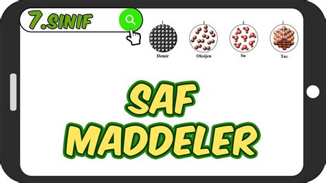 Saf Maddeler Taktikli Konu Anlat M S N F Fen Youtube