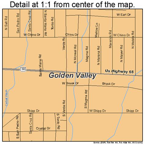 Golden Valley Arizona Street Map 0428195