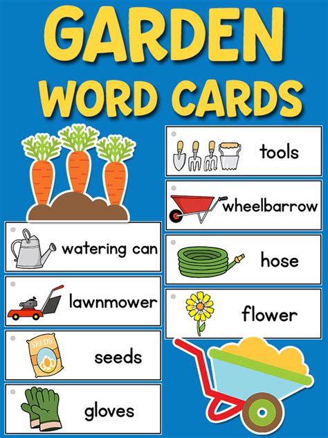 Garden Word Cards - PreKinders