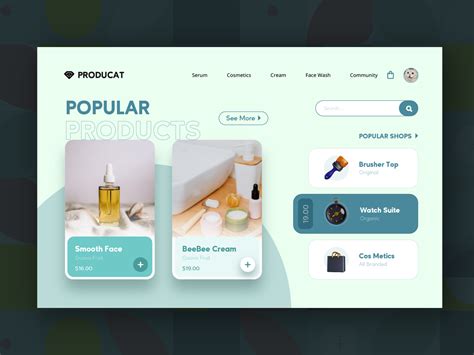 Cosmetics Product Website Header By Md Mahdi Hasan Dzn Asif On Dribbble