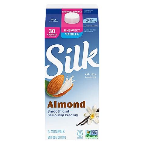 Silk Unsweet Vanilla Almondmilk 64 Fl Oz