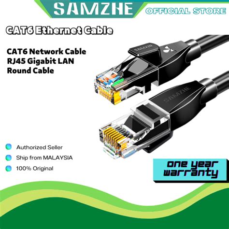 Samzhe Cat Round Ethernet Cat Lan Cable Rj Network Patch Cord For