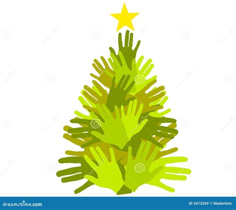 Christmas Tree Giving Hands Royalty Free Stock Images Image 3473269