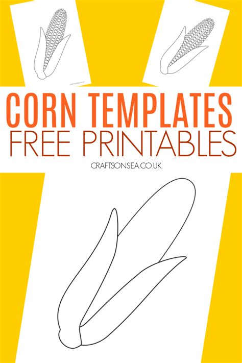 Corn Template Printable