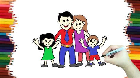 Como Dibujar Una Familia Facil Y Rapido Easy Drawings Dibujos The