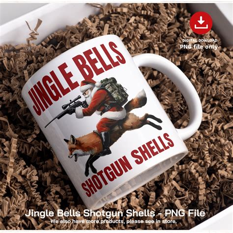 Jingle Bells Shotgun Shells Png Santa Hunting Png Santa Red Fox