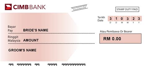 Mock Cheque