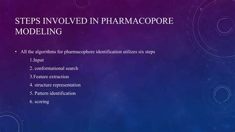 Pharmacophore Modeling And Docking Techniques Ppt