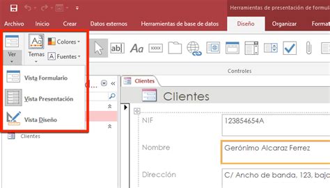 Microsoft Access Curso B Sico Clientes Desarrollando El Formulario