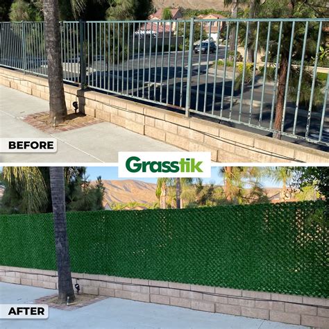 Artificial Privacy Fence And Grass Fence Panels Los Angeles Grasstik