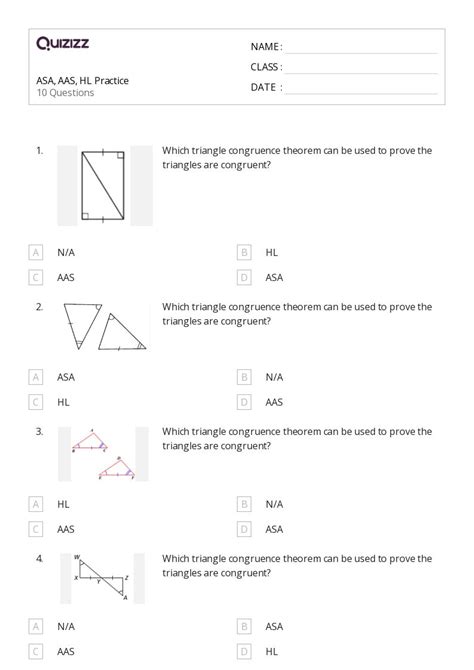 50 Congruency In Isosceles And Equilateral Triangles Worksheets For 11th Grade On Quizizz