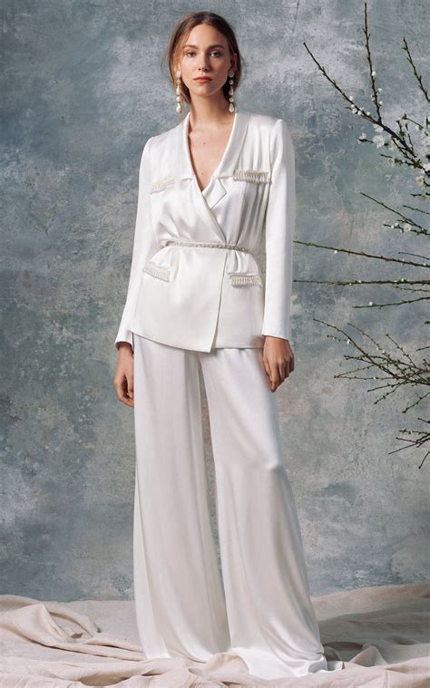 Markarian White Silk Pant