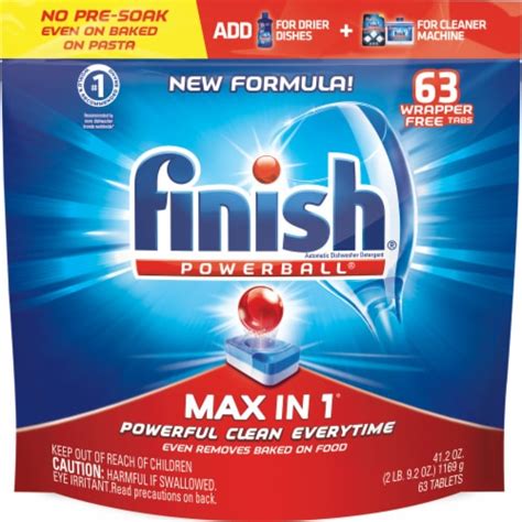 Finish Powerball Max In Dishwasher Detergent Tablets Ct Fred Meyer