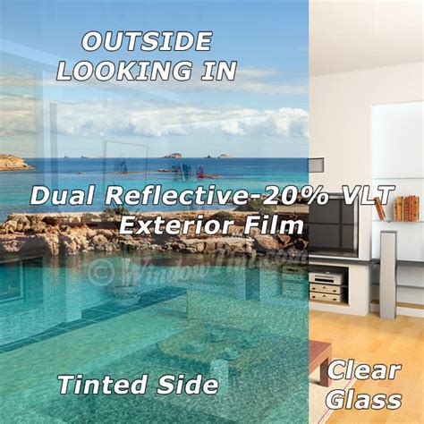 Exterior Dual Reflective Window Tinting Film 20 Vlt —