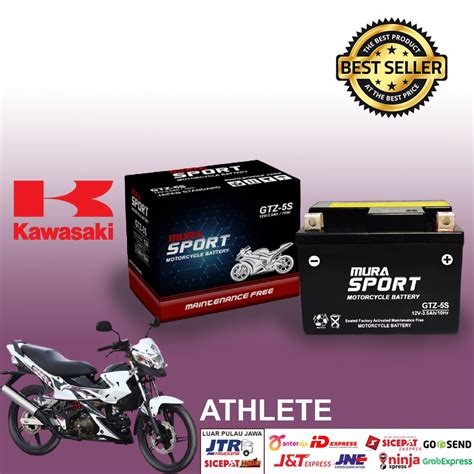 Jual Aki Motor Kawasaki Athlete Accu Mf Gtz S Accu Kering Aki Mura