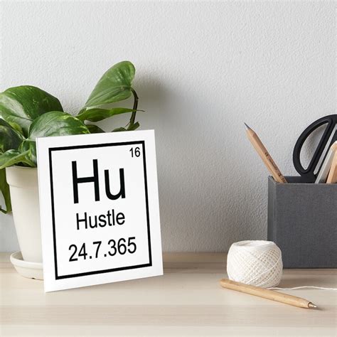 Hustle Periodic Table Hustle Art Board Print For Sale By