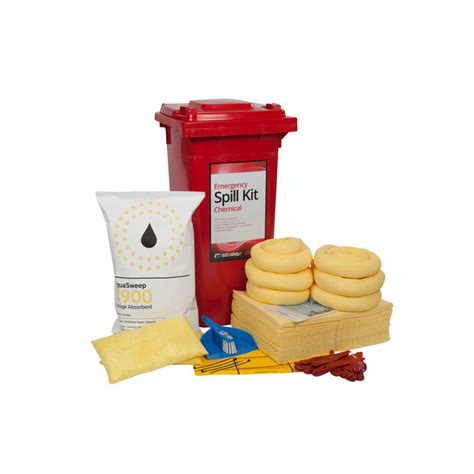 Stratex Wheeled Bin Standard Chemical Spill Kit 120l Winc