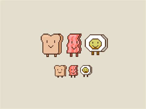 Pixel Food Breakfast Rpixelart