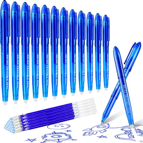 Erasable Pens Blue Eraser Pen Rub Out Pens Erasable Pen With