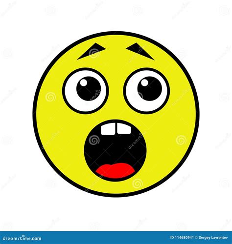 Frightened Smiley On A White Background Stock Vector Illustration Of