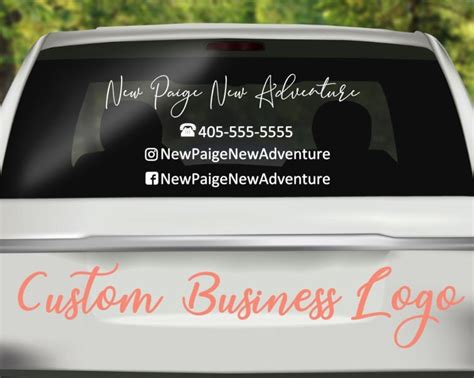 Custom Business Car Decal Custom Vinyl Decal Business Logo Etsy