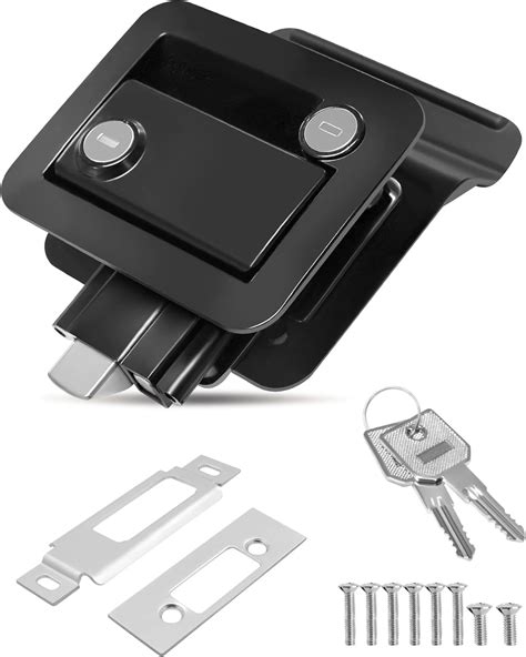 Lenkrad Rv Entry Door Lock Polar Black Deadbolt Zinc Alloy Camper Door Lock