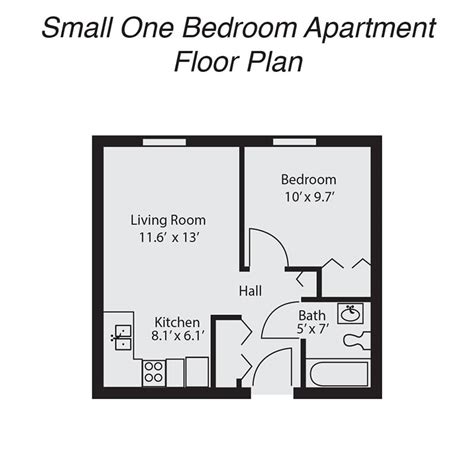 Floor-Plan-1-Bedroom-Small-Apartment | Sunset Senior Living