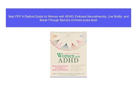 Best Pdf A Radical Guide For Women With Adhd Embrace Neurodiversity