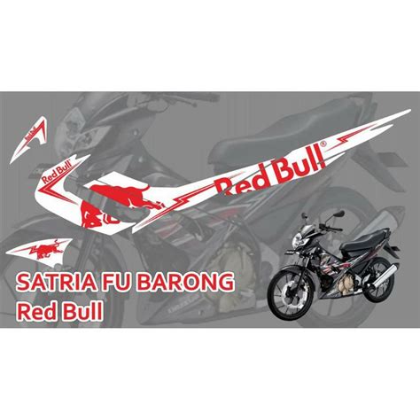 Jual Stiker Striping Variasi Satria Fu Barong RedBull Putih Shopee