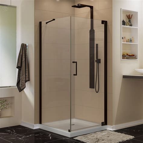 Dreamline Elegance 30 Inch X 34 Inch X 72 Inch Semi Frameless Pivot Shower Enclosure In Oi