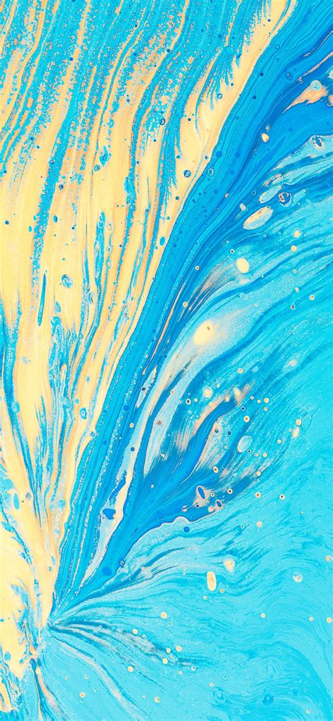 blue and yellow abstract artwork iPhone X Wallpapers Free Download