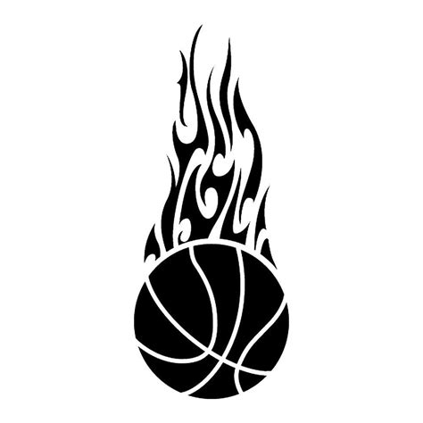 Basketball Flame, large - 1 | Basketball tattoos, Glitter tattoo stencils, Flame tattoos