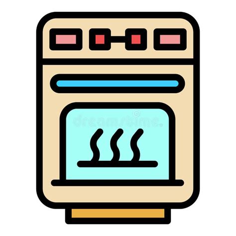 Electric Convection Oven Icon Color Outline Vector Stock Vector