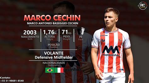 Marco Cechin Volante Defensive Midfielder 2003 2023 YouTube