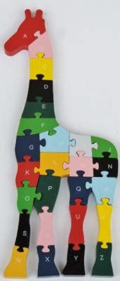 Puzzle En Bois Girafe Alphabet Et Chiffres La Ruche Des Passions