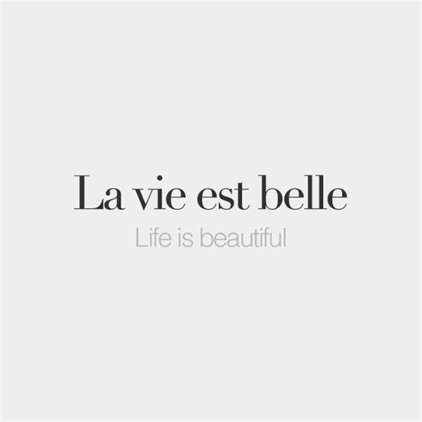 French Words On Instagram La Vie Est Belle Life Is Beautiful La