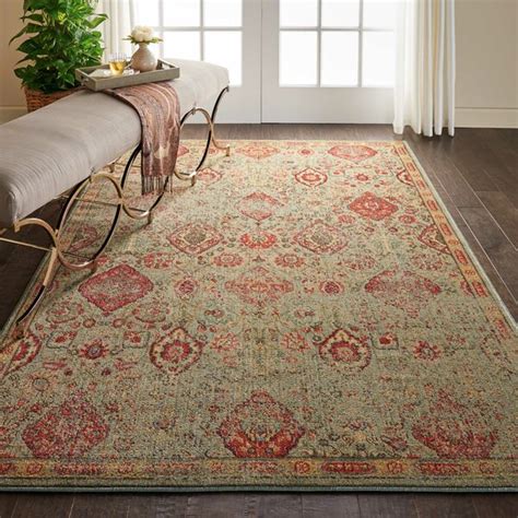 Bungalow Rose Lowndes Oriental Light Green Area Rug And Reviews Wayfair