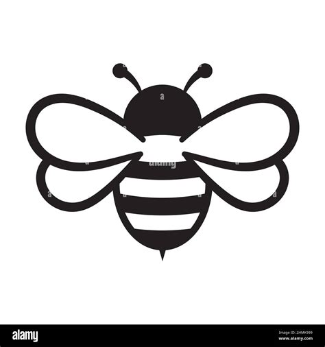 Honey Bee Icon Insect Character Cartoon Flying Bee Vector Isolated