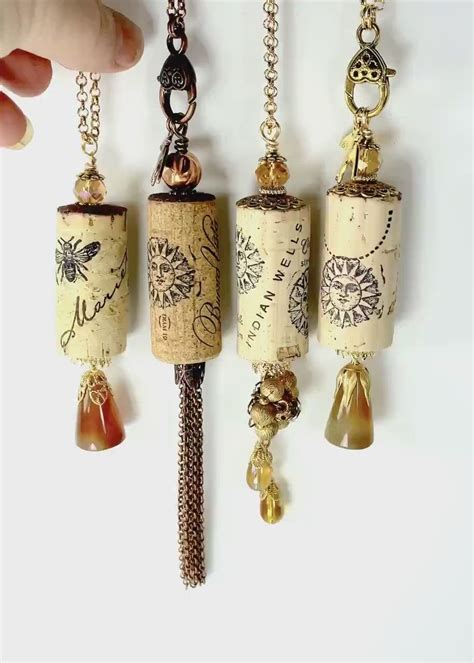 Pin By Tracy B On Jewelry Making Wine Cork Jewelry Cork Jewelry Wine Cork Diy Crafts