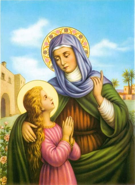 Saint Anne With The Blessed Virgin Mary Catholic Art Print Etsy In