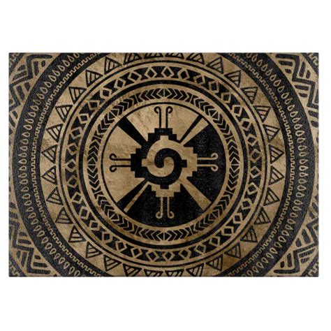 Tabla De Cortar Negro maya y oro del símbolo de Hunab Ku Zazzle es