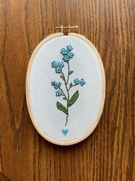 Embroidered Forget Me Nots For Mother S Day